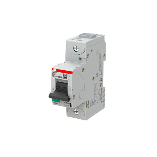 Автоматичен прекъсвач S801P 1P 80A крива С 50kA ABB