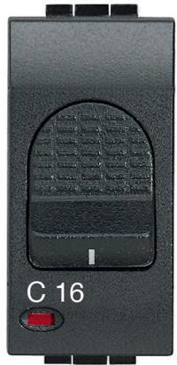 Автоматичен прекъсвач 1P+N 16A крива С 3kA 1 мод. цвят Антрацит LL Bticino