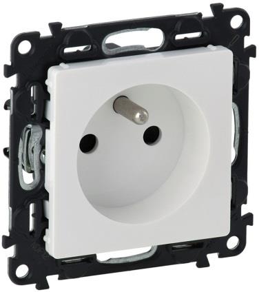 Контакт ФРЕНСКИ стандарт 16A детска защита цвят бял Valena Life Legrand