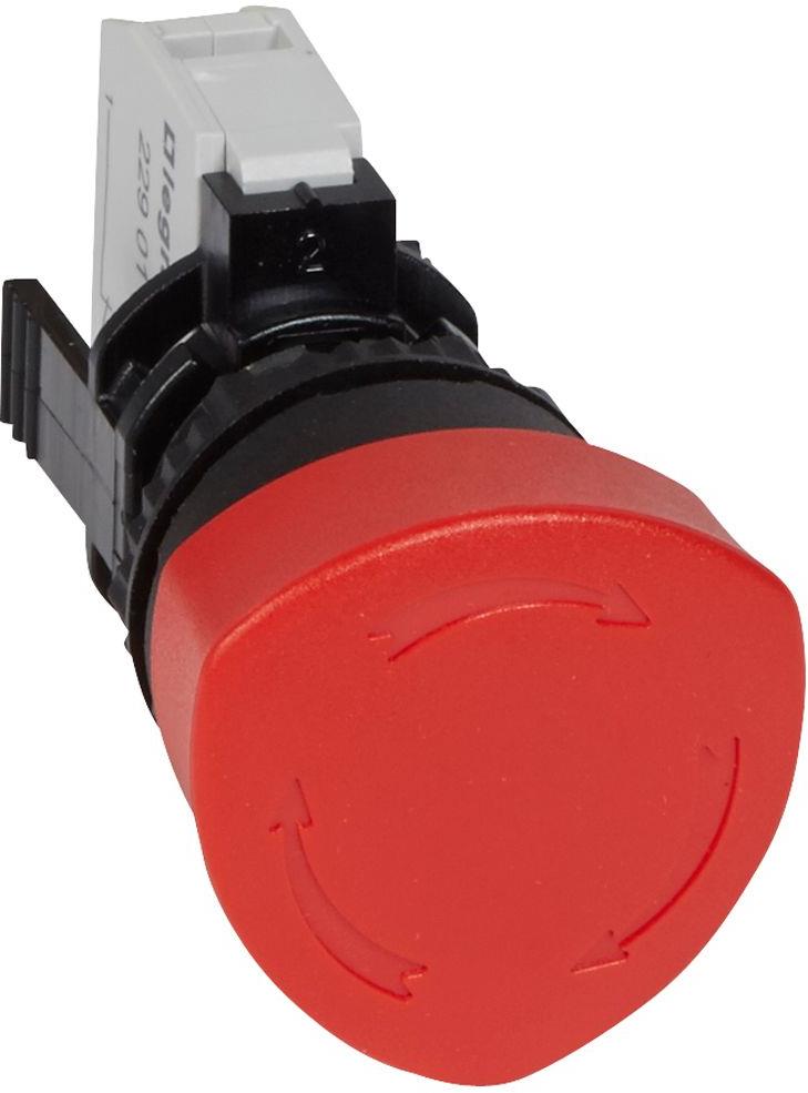 Авариен стоп червен Ф40мм 1NC Ø22mm Legrand