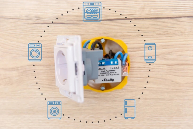 Микромодул Smart монофазен мерител 1х 16A Shelly Plus PM Mini - 265673