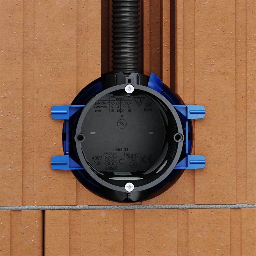 Скоба Klemmfix за фиксиране на кутия Up-Plus в тухла, монтажен отвор Ø82мм, Kaiser