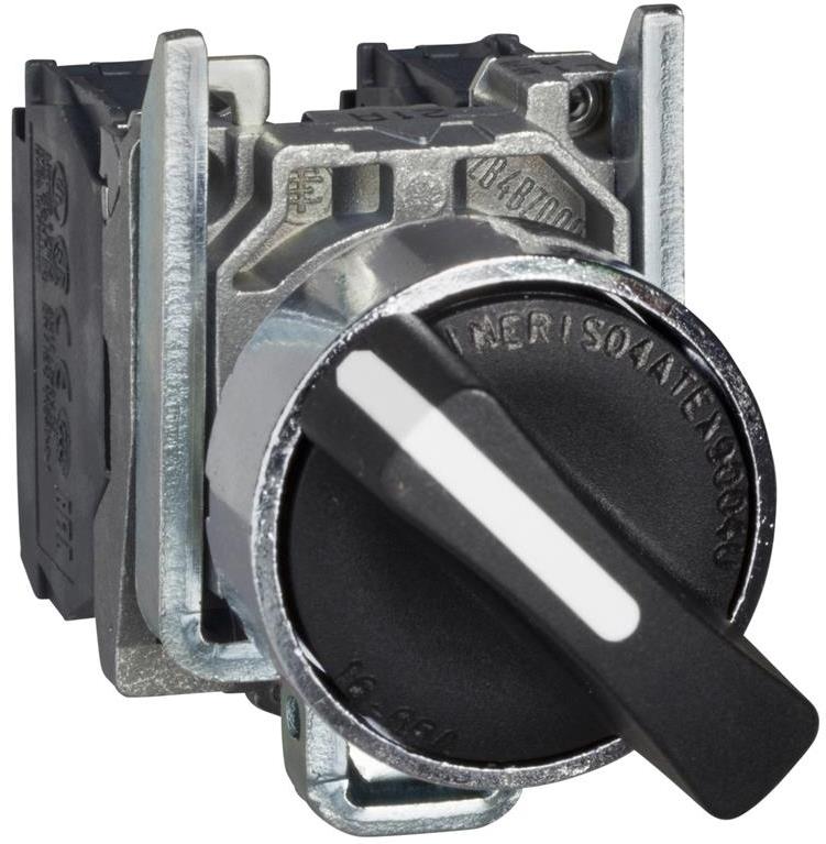 Превключвател черен 1-2-3 2NO Ø22mm ATEX XB4 SE