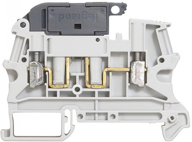 Редова клема СИВА винтова 2.5мм2 за стопяем предпазител 5х20 Viking 3 Legrand