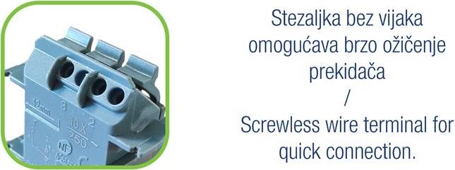 Контакт шуко + девиаторен ключ за открит монтаж IP55 цвят Антрацит Bura Commel