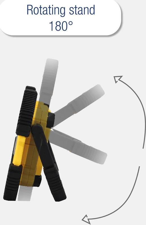 Работна лампа 10W 1000lm 6000K IP44 вградена батерия 2000mAh Commel