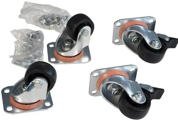 Комплект 4 колела до 250kg за стоящ шкаф Estap