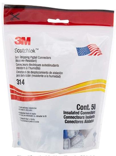 Бърза връзка с гел 3х 0.34-2.5мм2 за гъвкав/твърд меден проводник IPx8 17A 600V Scotchlok 314 3M