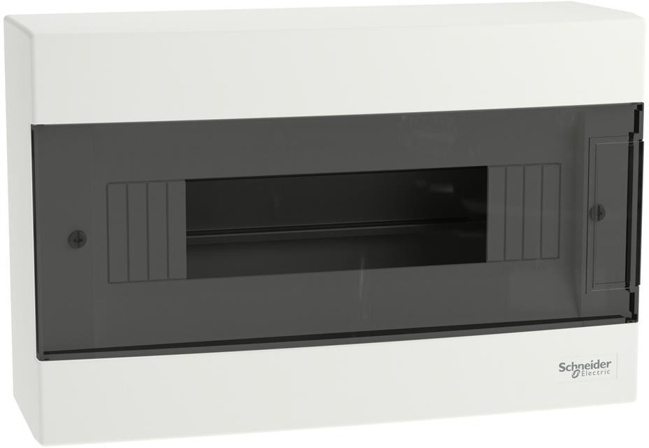 Табло за открит монтаж 12 мод. Easy 9 EU с прозрачна врата и Н и РЕ клеми SE