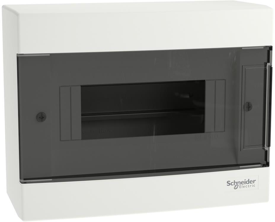 Табло за открит монтаж 8 мод. Easy 9 EU с прозрачна врата и Н и РЕ клеми SE