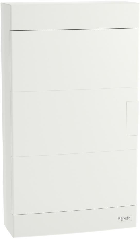 Табло за открит монтаж 3x12 мод. Easy 9 EU с бяла плътна врата и Н и РЕ клеми SE