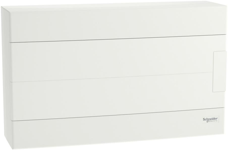 Табло за открит монтаж 18 мод. Easy 9 EU с бяла плътна врата и Н и РЕ клеми SE