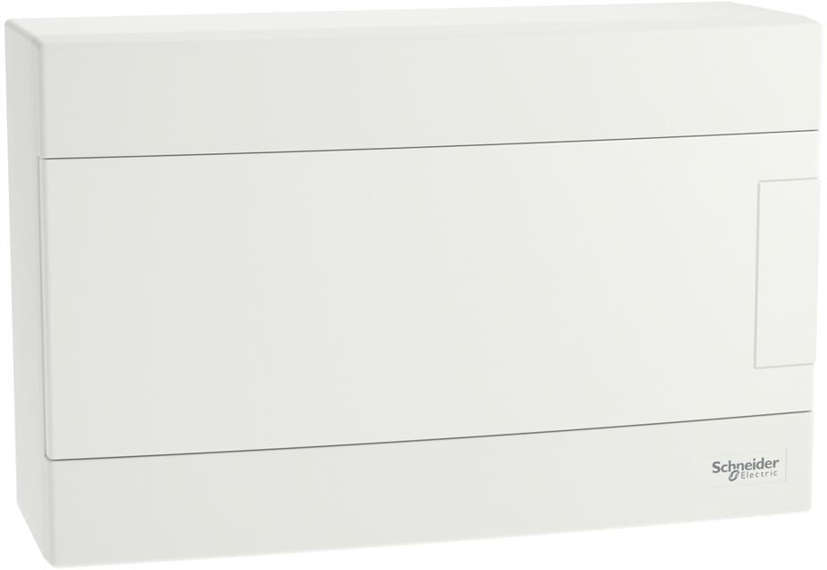 Табло за открит монтаж 12 мод. Easy 9 EU с бяла плътна врата и Н и РЕ клеми SE
