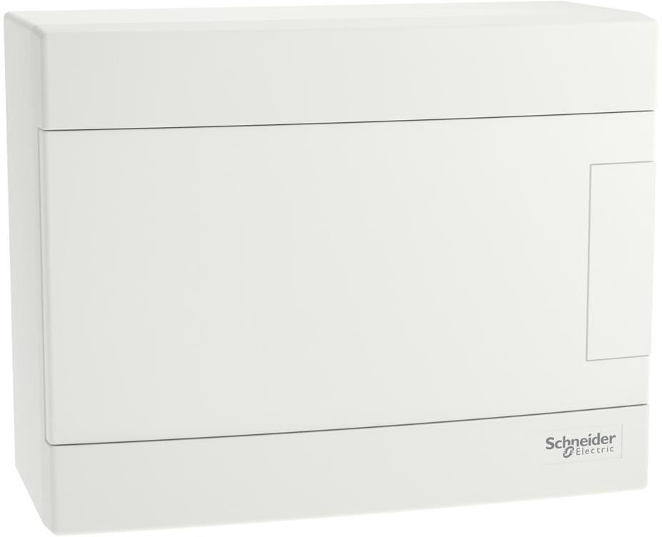 Табло за открит монтаж 8 мод. Easy 9 EU с бяла плътна врата и Н и РЕ клеми SE