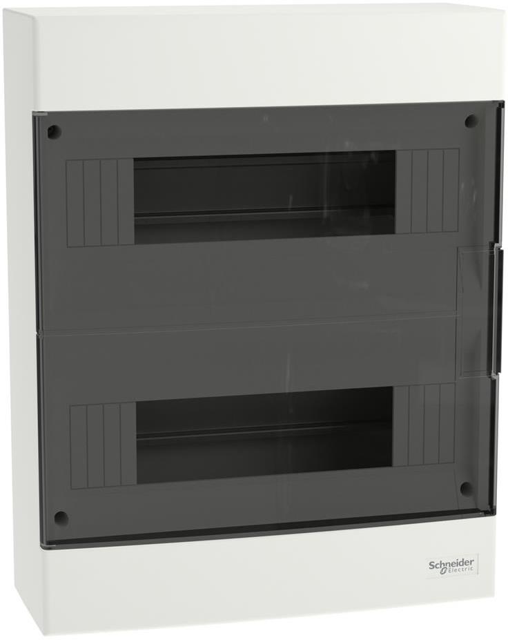 Табло за открит монтаж 2x12 мод. Easy 9 EU с прозрачна врата и Н и РЕ клеми SE