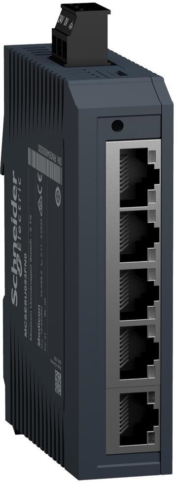 Мрежов комутатор, 5x 10/100 Mbps, за DIN монтаж, 12...24V DC SE