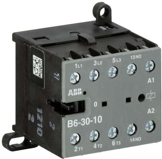 Контактор B6-30-10 3P 4kW (9A AC-3) 1NO 24V 50/60Hz ABB