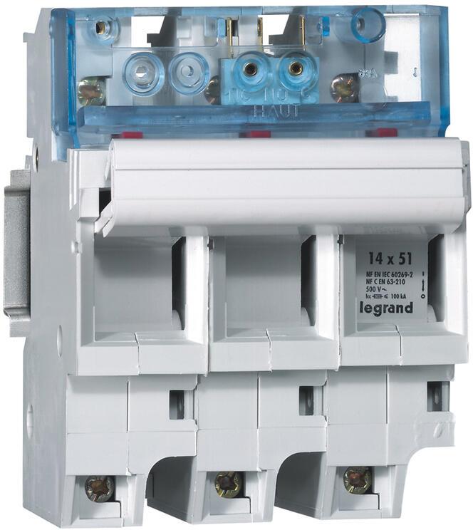 Разединител стопяем предпазител 3P 14X51 mm с превключвател 4.5мод. Legrand