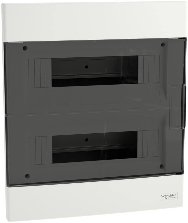 Табло за скрит монтаж 2x12 мод. Easy 9 EU с прозрачна врата и Н и РЕ клеми SE