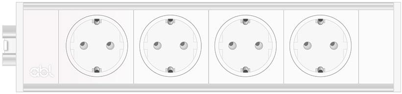 Модул Link 4M с 4х Шуко, цвят Бял, ABL