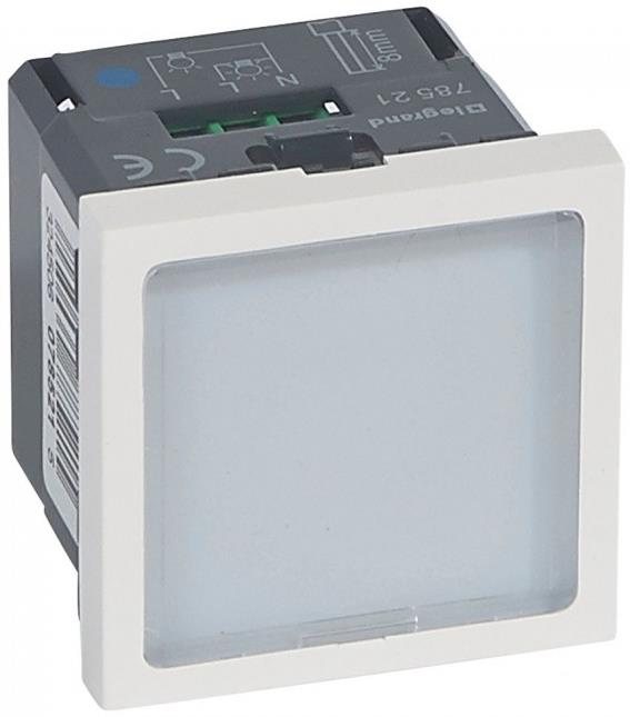 Сигнална лампа 0.2 и 1W нива на мошност 230V 2 мод. цвят син Mosaic Legrand