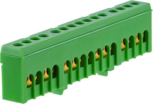 Клема изолирана ЗЕЛЕНА PE15H 15x16mm² IP20 63A 690V MOREK