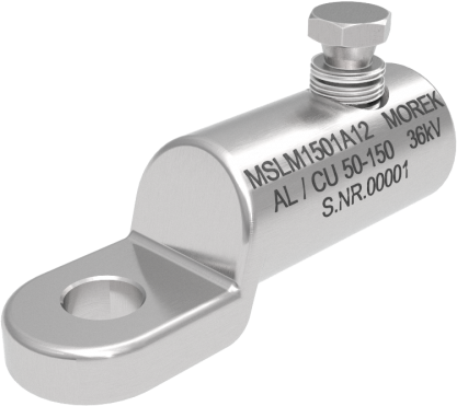 Кабелна обувка алуминиева покалаена Al/Cu 50-150mm² 36kV MSLM150 1x късащ се болт M12 MOREK