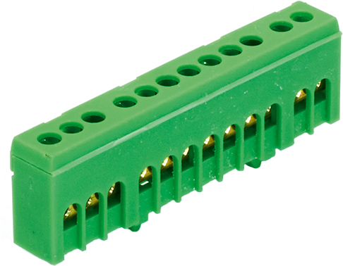 Клема изолирана ЗЕЛЕНА PE12H 12x16mm² IP20 63A 690V MOREK