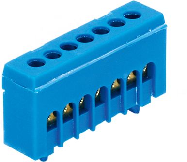 Клема изолирана СИНЯ N7H 7x16mm² IP20 63A 690V MOREK