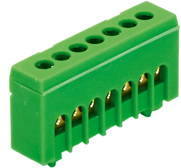 Клема изолирана ЗЕЛЕНА PE7H 7x16mm² IP20 63A 690V MOREK