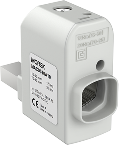 Изолиран конектор към устройство SR95RBL 1xAl/Cu 16-95mm², кръгъл, ляв, 690V MOREK