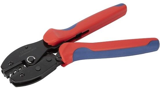 Клещи за кримпване на MC4 конектори 2.5-6мм2 синьо-червена ръкохватка 220мм с пружина MOREK