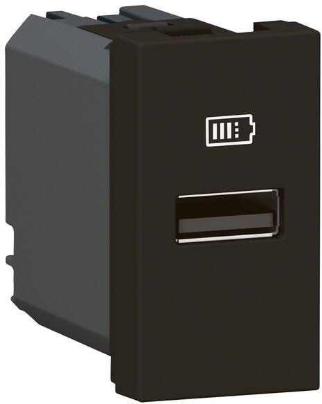 Розетка USB за зареждане тип А 3A 15W 1 мод. цвят Черен Mosaic Legrand