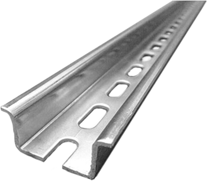 DIN шина TS35P 35x15 перфорирана 6,3x18mm поцинкована линеен метър /2м разфасовка/ MOREK