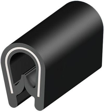Гумена защитна лента за ръб 1,0-4,0mm черна RAL 9005 10m MOREK