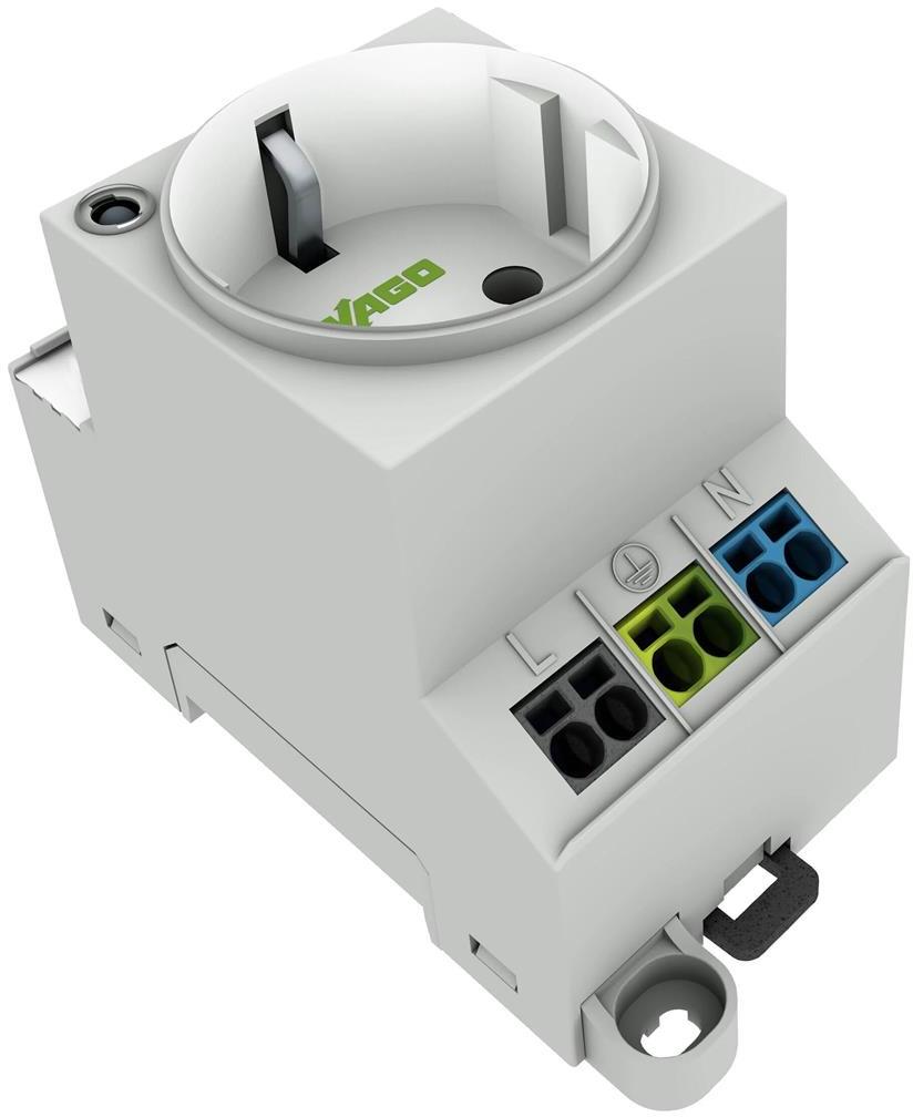 Контакт с индикатор за DIN-шина шуко 16Α 2.5 мод. Wago