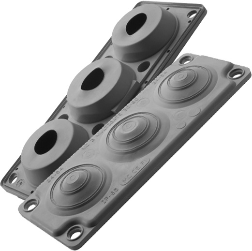 Панел с кабелни входове MC3 за 7 кабела IP65 сив RAL 7035 MOREK