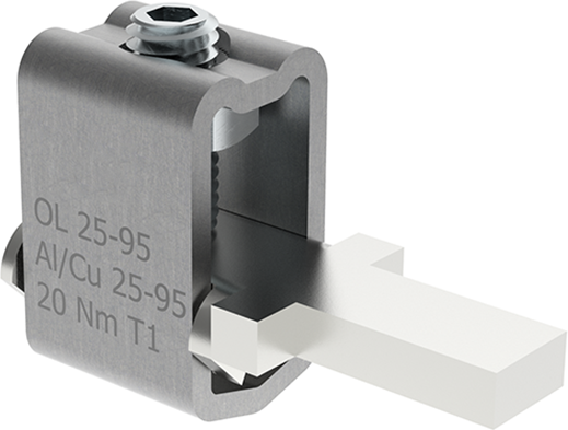 Неизолиран конектор към устройство OL95T Al/Cu 1x25-95mm² h33mm без винт 320A 690V MOREK