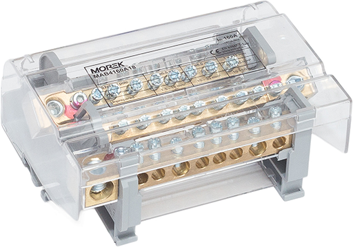 Разпределителен клемен блок Moblock 4P 160A-9 1x50 + 2x35 + 6x16mm² MOREK