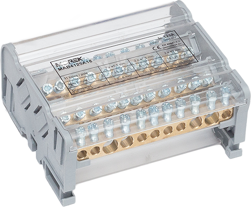 Разпределителен клемен блок Moblock 4P 125A-11 2x35 + 2x25 + 7x6mm² MOREK