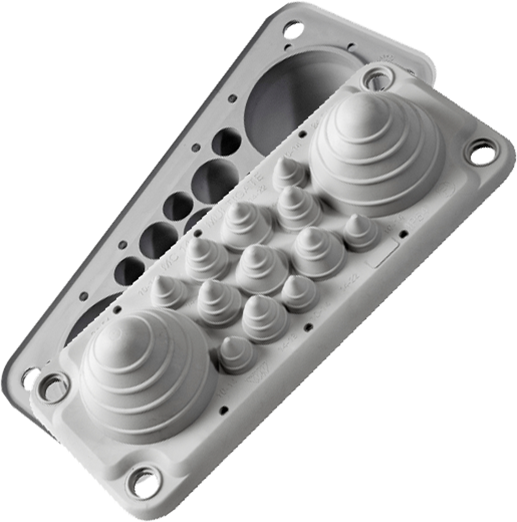 Панел с кабелни входове LMC14 за 14 кабела IP54 сив RAL 7035 MOREK