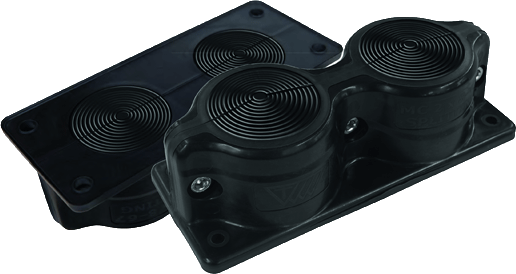 Панел разглобяем с кабелен вход MC2x8-64 IP55 черен RAL 9005 самогасящ UL94 V0 MOREK