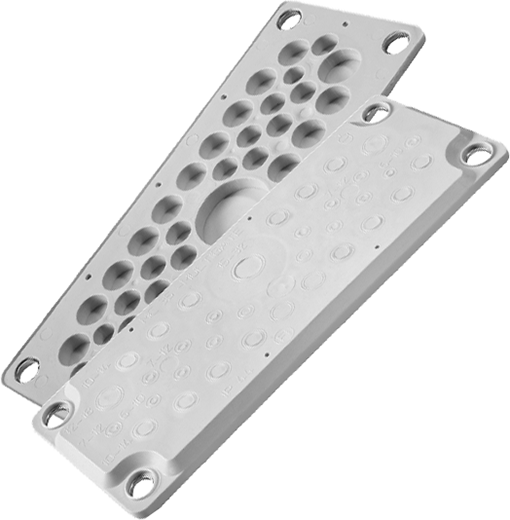 Панел с кабелни входове LMC35 за 35 кабела IP54 сив RAL 7035 MOREK