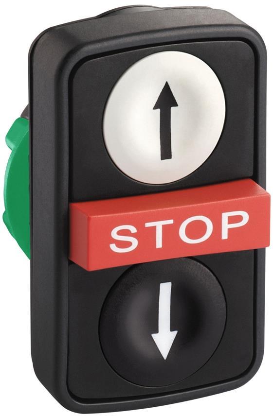 Глава за бутон пуск/стоп - бял ↑ | черен ↓ Ø22mm XB5 SE