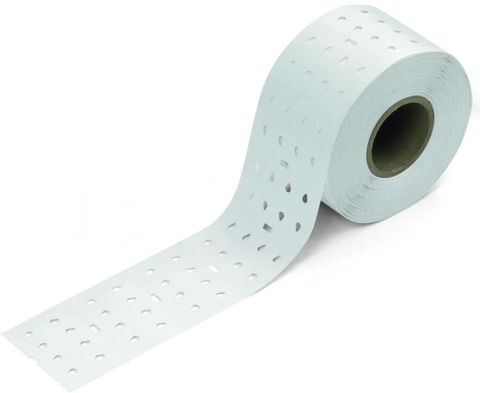 Проходна маркировка за проводник 0.75-1.5 mm2, с размер 23 x 5 mm, бяла, 1 000 бр. ролка Wago 