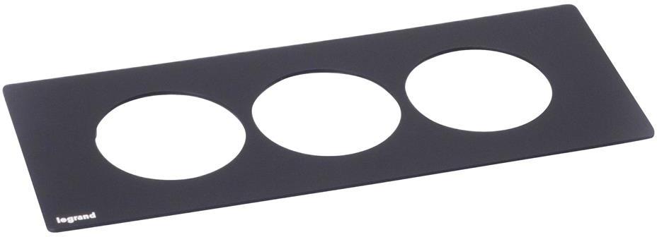 Рамка 3х, цвят ЧЕРЕН, Incara Disq'In Legrand