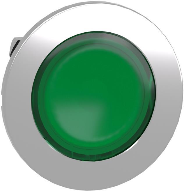 Глава за бутон зелен светещ, Ф33мм SE