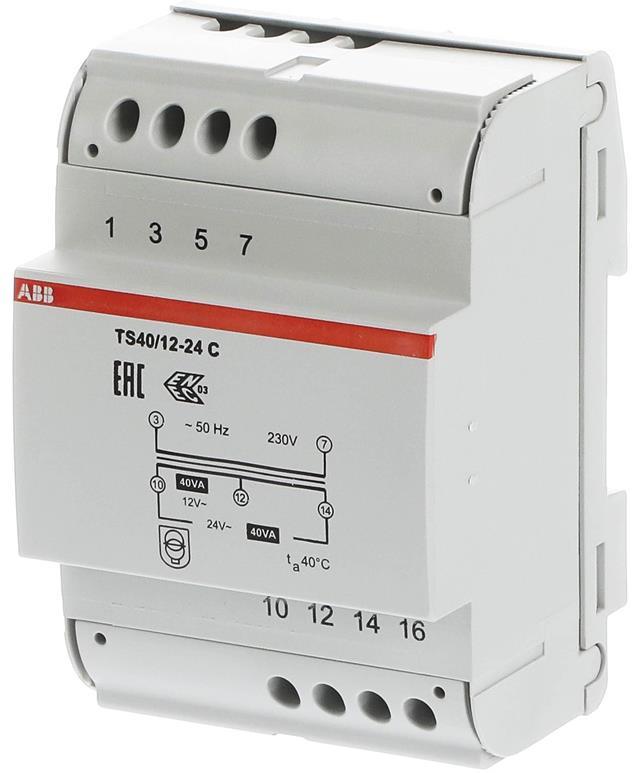 Модулен звънчев трансформатор TS 40/12-24 C 12/24V 4 мод. ABB