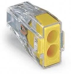 Бърза връзка Wago 2х1.5-2.5 mm2 (100бр.) жълта за твърд проводник
