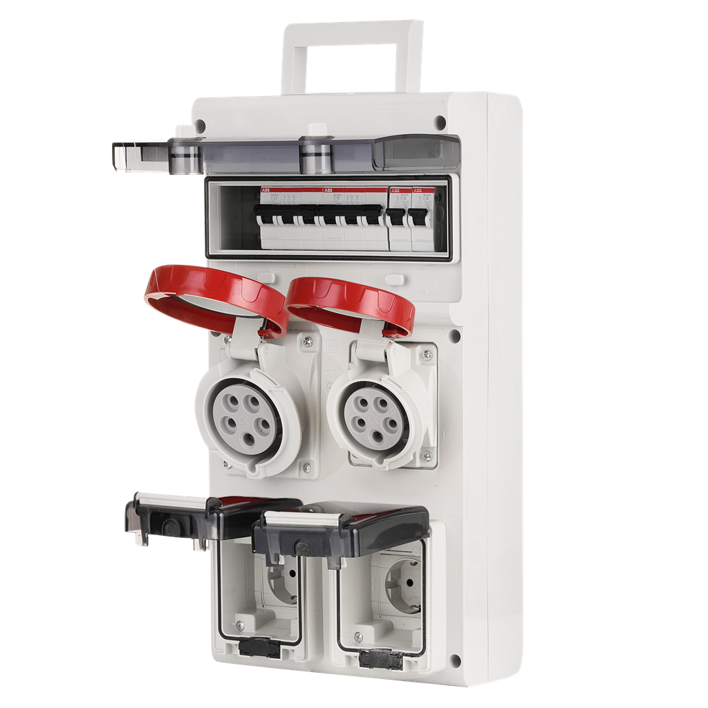 Табло 632.4500 тип B сглобено с индустриални контакти Scame и токови защити ABB